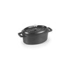 Lacor Cast Aluminium Oval Casserole, Black, One Size, 12 x