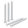 uxcell ST4x50mm White Screws Self Tapping Screws, 50pcs Flat Head