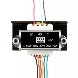OSD Audio 70V Speaker Commercial  Audio Transformer 50W Max (50W, 40W, 30W, 20W and 10W)