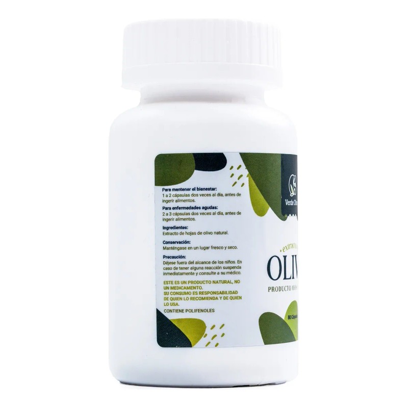 Cpsulas Artesanales Con Extracto De Olivo 80 Unidades Sin Sabor