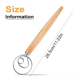 LQIOACU schneebesen,dänischer schneebesen,dänischer teigbesen,1 Stück, langlebig und korrosionsbeständig, ideal für Bäckerei Kuchen Desserts