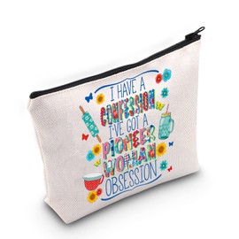 WZMPA Pioneer Woman Cosmetic Makeup Bag Cooking Lovers Gift I Have A Confession I've Got A Pioneer Woman Obsession Zipper Pouch Bag For Women Girls, Have A Confession, Fit