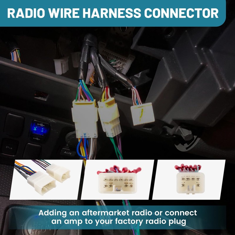 NuIth Double DIN Radio Installation Dash Kit W/Radio Wire Harness