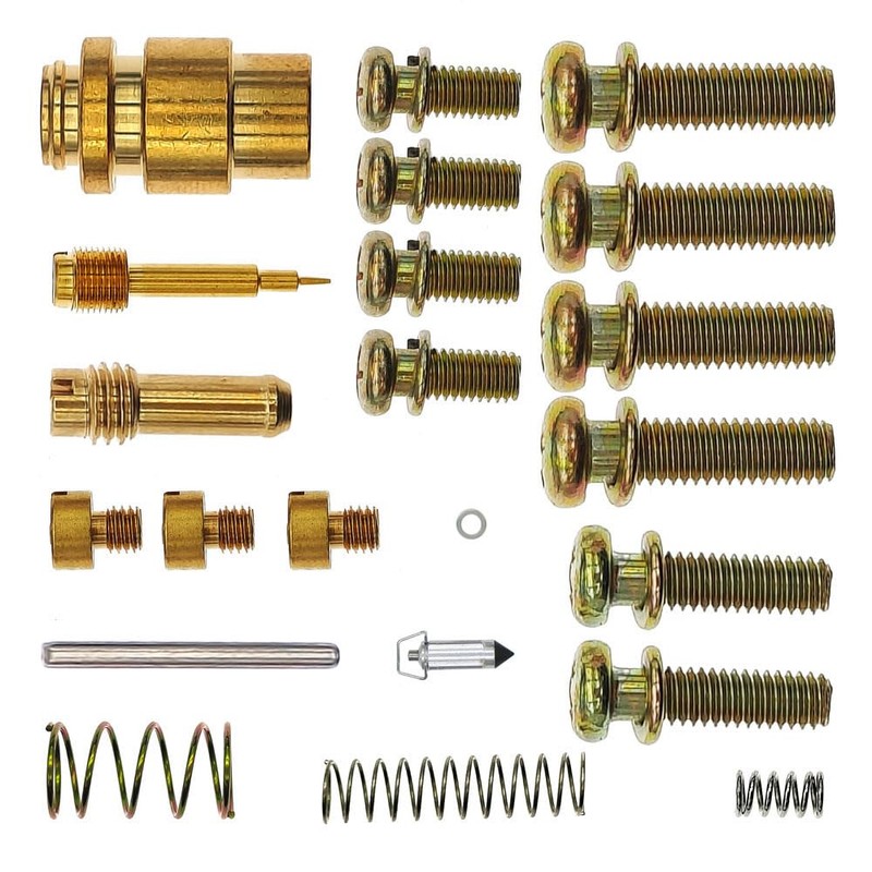 2-Pack Carburetor Carb Rebuild Repair Kits with Screw Float Replacement