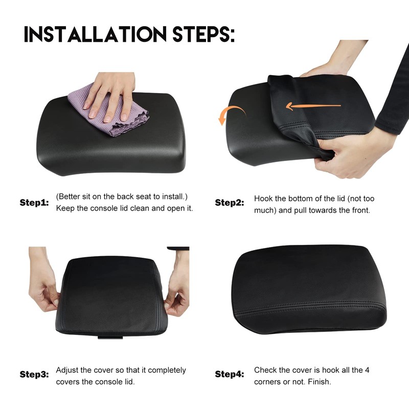 INTGET Center Console Armrest Cover for 2005-2021 Nissan Frontier Accessories
