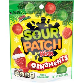 SOUR PATCH KIDS Ornament Holiday Candy, 1 - 10 oz Bag