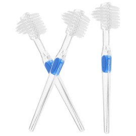 Brush False Cleaning Tool Double-Sided Toothbrush Transparent 3pcs