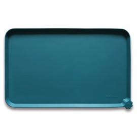 Hoki Found Silicone Pet Feeding Mats Tray - Non Slip Pet Dog Cat Bowl Mats Placemat - Dog Cat Food Mats - Waterproof Dog Pet Cat Feeding Mat -Pet Water Mats for Carpet - Sicilian Ocean