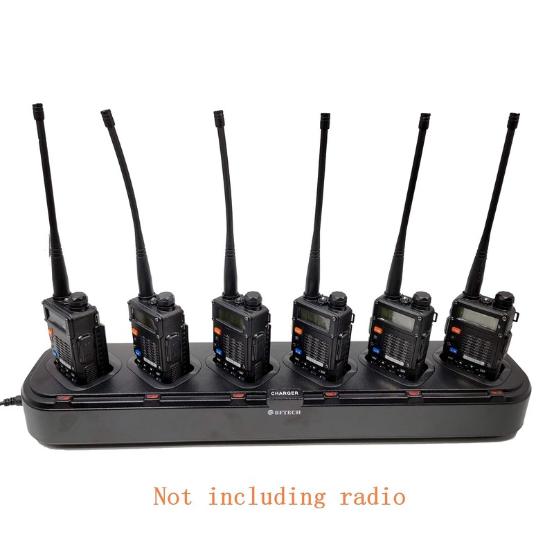 BFTECH DC-5-6 6-Way Gang Charger for BF-F8RT,BF-F8HP, UV-5RIII,BF-F5XT, BF-F5XP, BF-F8+,
