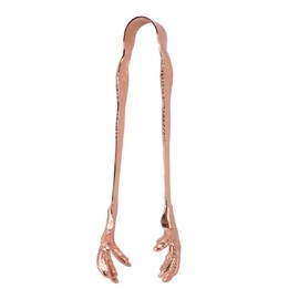 Claw Style Ice Tong Stainless Steel Hand Polished Eagle Claw Shape Ice Tongs for Bar Home Use Copper Plated