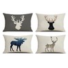NYDECOR Deer Throw Pillow Covers Elk Lumbar Pillow Cover Deer