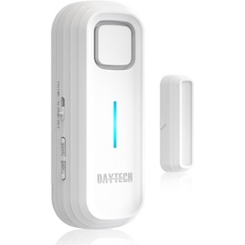 DAYTECH Fridge Door Alarm with Delay 1/2/3/4 mins Adjustable Close Windows Reminder 0-120 dB Refrigerator Alert Wireless Door Ajar Chime for Freezer Fridge Home 1 Set White
