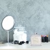 Relaxdays Cotton Swab Storage Box, Acrylic Lidded Organiser, Stick Bathroom