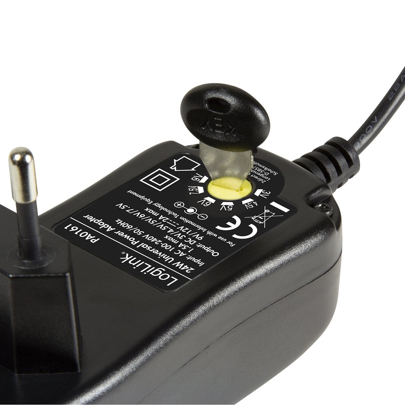 LogiLink PA0161 Universal Power Supply 24W Black