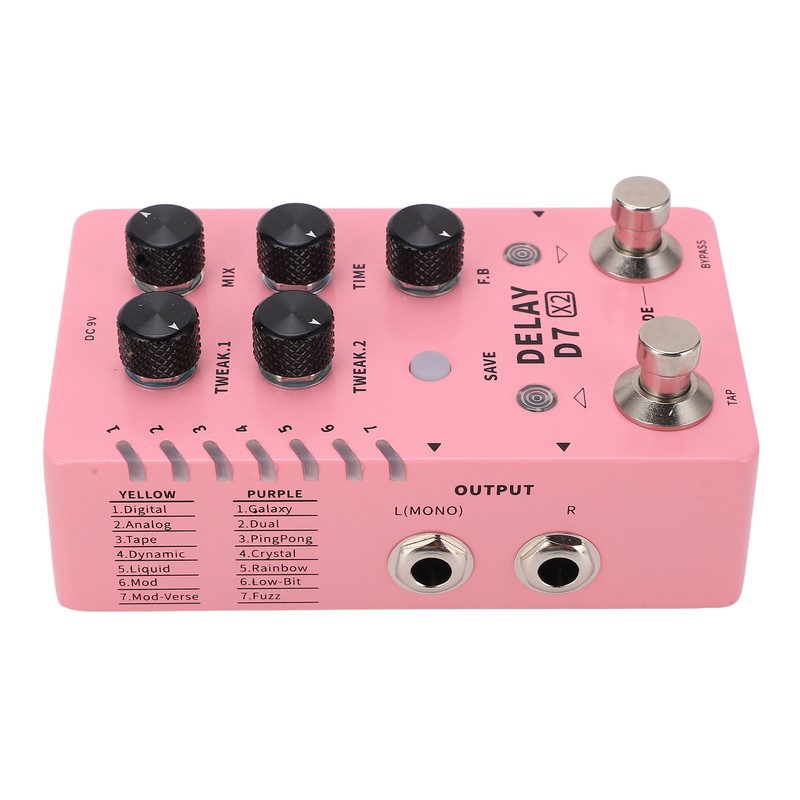 Stereo Delay Effect Electric Guitar Single Effector Support Storage with