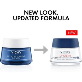 Vichy Liftactiv Supreme Crema Facial de noche Anti-Edad, para Todo Tipo de Piel con Ramnosa al 5% y Vitamina C, Reduce Arrugas y Aporta Firmeza Integral, 50 ml