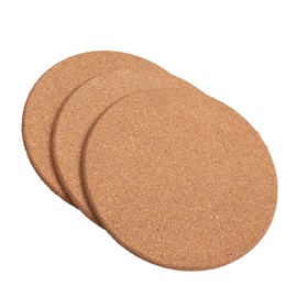160 * 10mm Round Coaster Wooden Trivet Pot Mat, Heat Resistant Non-Slip Cork Placemats