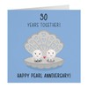 Hunts England 30th Wedding Anniversary Card - Pearl Anniversary -