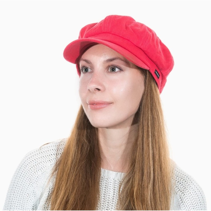 CRAGGI Bags and Accessories Women's Washed Denim Baker Boy Cap,
