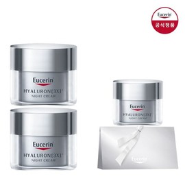 Eucerin Hyaluronic 3X Night Cream 50ml Double Pack Free Hyaluronic 3X Night Cream 20ml + Silver Triangle Box / 유세린 하이알루론 3X나이트크림 50ml 더블팩 증정하이알루론 3X나이트크림 20ml + 실버삼각박스