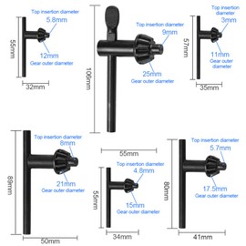 LYTIVAGEN 6 pieces drill chuck key drill clamping tool drill clamping wrench 4/6/10/13/16/20 mm universal clamping key metal drill chuck key for impact drill, electric drill