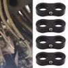 4 Pcs 8AN Hose Separator Clamp Fuel Line Mounting Clamp