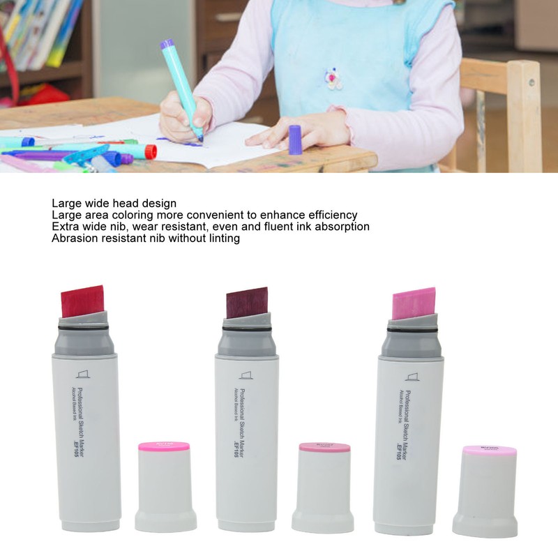 3pcs Jumbo Markers Professional DIY Large Wide Head Quick Drying