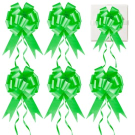Prmape 30 Pcs Geschenkschleife Grün, Schleife für Hochzeit Geschenk, Auto Schleifen, Grün Zugband Polyband Dekoschleife für Geburtstage Geschenkverpackung Auto Deko Tüten Zuckertüten