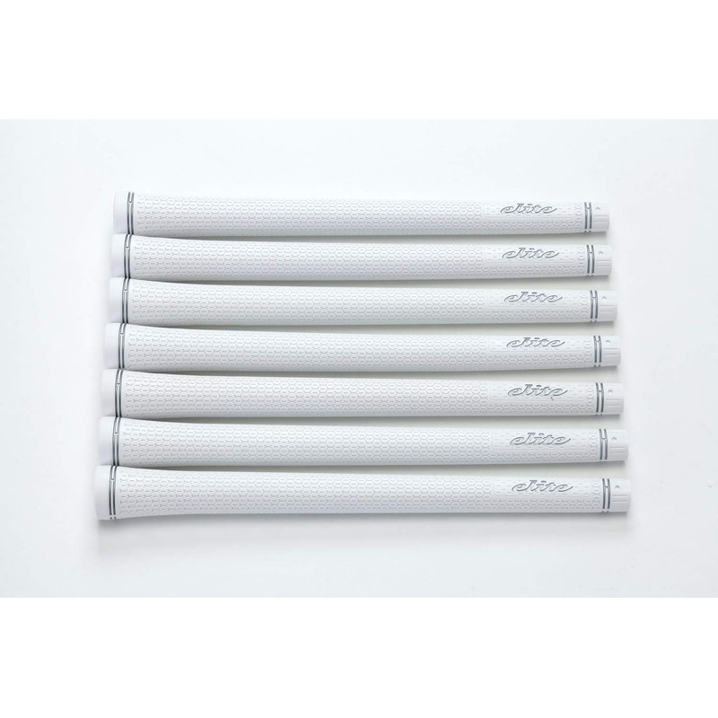 elitegrips TD50 Golf Grips, Set of 7, Silver White, No