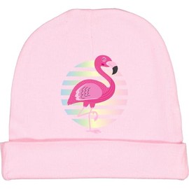 inktastic Flamingo Bird Pink Pastel Sunset Baby Beanie Hat Large Pink 30289