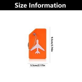 Suitcase Tags 2 Pack, Travel Tags for Luggage, Suitcase Identifier, Luggage Stickers for Suitcases, Luggage Tags,for Checked Luggage, Hand Luggage and Handbags(Orange)