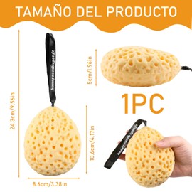 Esponjas de Baño Naturales para Bebé en Forma de Panal de Abeja - Estropajos Super Suaves y Sin Látex, Exfoliante Suave para Piel Sensible, Fáciles de Limpiar y Secar Rápidamente