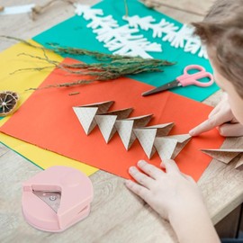 Corner Round Edge Cutter Rounding Tool for Paper Crafts, Paper Cutting, and Edge Shaping, Paper Round Corner Multifunctional for Card Making and Scrapbookin Punches Paper and Paper Crafts (Pink)