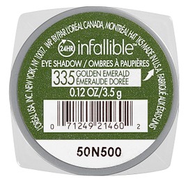 L'Oreal Infallible Shadow, Golden Emerald, 0.12 Ounce