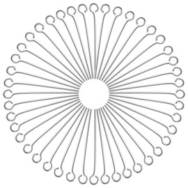 400pcs Eye Pins for Jewelry Making, Dressmakers Pins, Open Eye Pins, Head Pins, Sewing Pin for Crafts, Stainless Steel Stick Pin, Fine Satin Pin for DIY Crafts, Earrings, Bracelets, Necklaces
