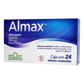 Almax Tableta Masticable 500 Mg, 24 Tabletas