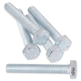 Merriway BH06949 (5 Pcs) Hex Head Bolts with Nuts, 316 A4 Marine Grade Stainless Steel M6 x 50mm - Pack of 5 Pieces