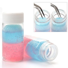 2 Pcs Tweezer Cleaner for Lash Tools 30ml Tweezer Cleaning Sponge Balls Without Residue Increase Friction Liquid Glue Remover Cleaning Tool for Eyelash Extension (2 Bottle)