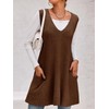 Saodimallsu Womens Sleeveless Sweater Vest V Neck Loose Knit Casual