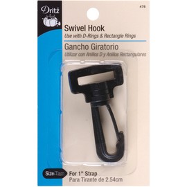 Dritz 476 Swivel Hook for 1-Inch Strap, Black