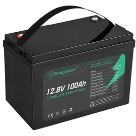12V 100Ah LiFePO4 Lithium Battery, Up to 15000 Deep Cycles, Low-temp Protection, Ideal for RV, Marine, Trolling Motor, Solar/Wind, Off-Grid and more (12.8V 100Ah)