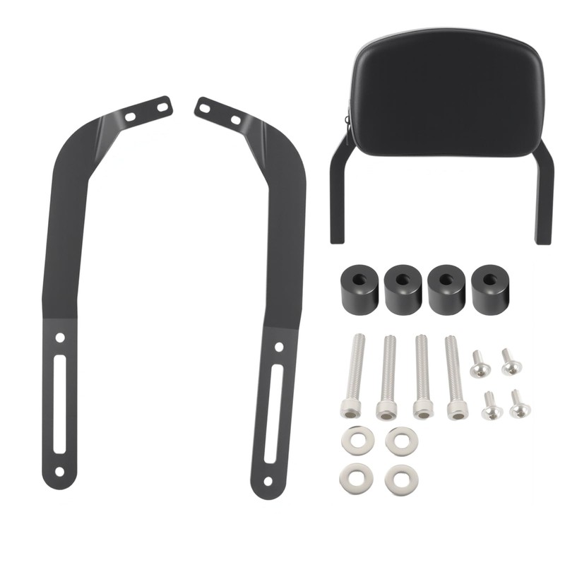 Motorcycle Detachable Passenger Sissy Bar Backrest with Cushion Pad Compatible