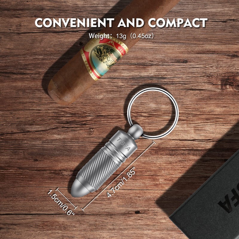 TISFA Cigar Punch Cutter Cigar Hole Opener Portable Screw Out
