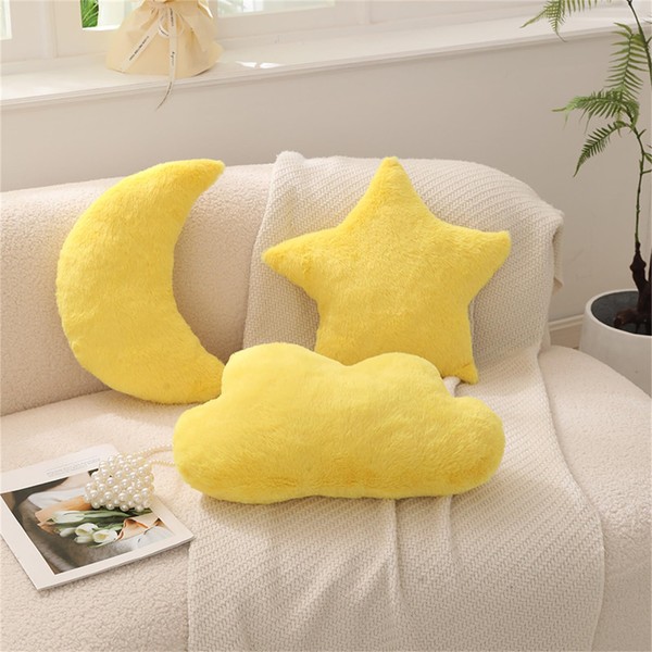 Cuddly Cushion Children's Star Cushion Soft Fluffy Moon Clouds Star