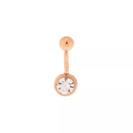 Claire’s Claires New Rose Gold 14G Optima Stone Belly Ring