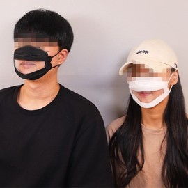 See-Through Lip Mask for Clear Communication (Teachers, Instructors, Celebrities) Lip-Reading Mask 3D White 6ea
