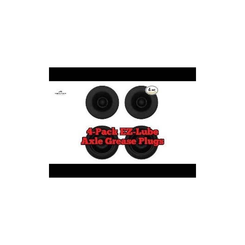 4-Pack EZ-Lube Axle Grease Plugs - Trailer Hub Cap Rubber