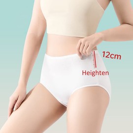 Women's Disposable Cotton Pregnant Panties Women High Waist Disposable Briefs for Travel Hotel Spa Pregnant Postpartum - Pack of 10, Individually Packed, White-10-Pack