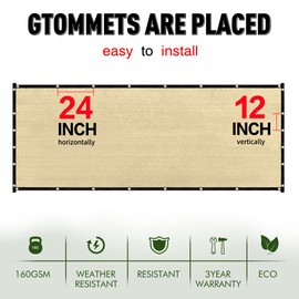 KOOL KOI SHADE 8' x 145' Custom Size Grey Fence Privacy Screen Cover Windscreen Heavy Duty Commercial Grade Strong Binding with Zip Tie - We Take Custom Orders