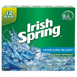 Irish Spring Moisture Blast, 모이스처라이징 바 비누, 104.9g(3.7온스), 바 12팩 Irish Spring Moisture Blast, Moisturizing Bar Soap, 104.9g (3.7oz), 12 Bars